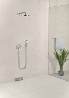 Vorschau: Hansgrohe Fixfit Schlauchanschluss mit Rückflussverhinderer und Kunstoffwinkel, chrom 26457000