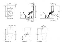 Vorschau: Villeroy&Boch O.Novo Stand-Tiefpül-WC mit Spülrand für Kombination, Abgang waagrecht, 36x67cm 56611001_1