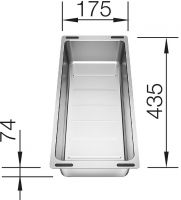 Vorschau: Blanco Multifunktionsschale aus Edelstahl 227689