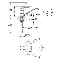 Vorschau: Grohe Euroeco Special Einhand-Spültischbatterie, mit Temperaturbegrenzer, chrom