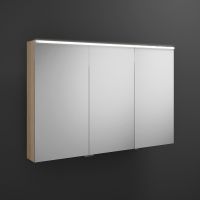 Vorschau: Burgbad Eqio Spiegelschrank mit horizontaler LED-Beleuchtung und 3 Spiegeltüren, eiche dekor cashmere, links SPGS120LF3180 2