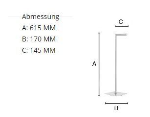 Smedbo Outline Lite Toilettenpapierhalter/Reservepapierhalter eckig, freistehend, weiß