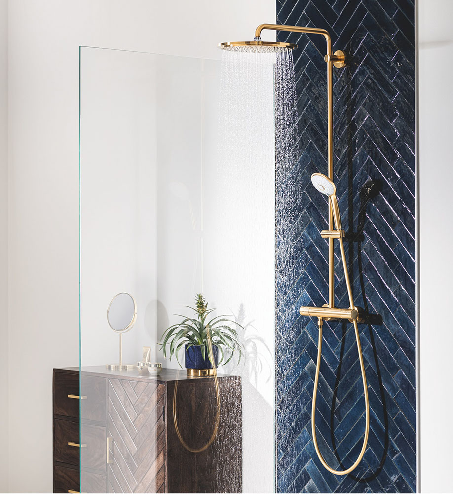 Grohe Euphoria XXL 310 Duschsystem cool sunrise gebürstet 26075GN0 ...
