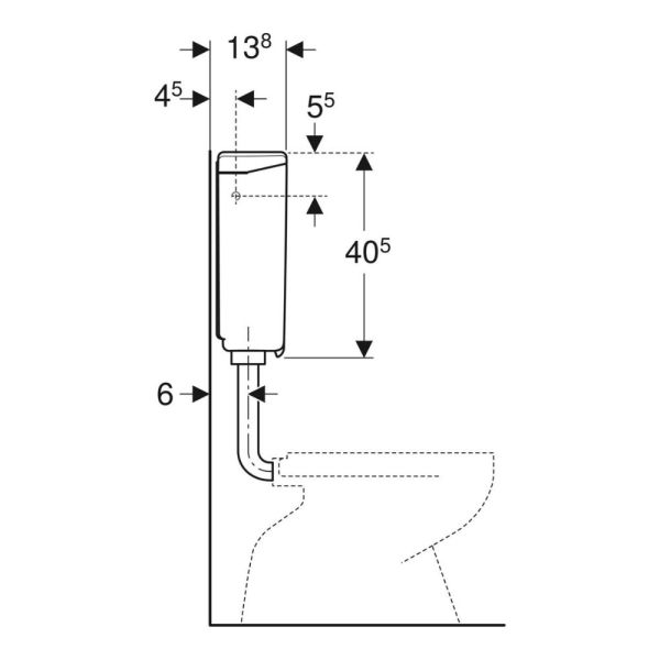 Geberit AP140 AP-Spülkasten 2-Mengen-Spülung,