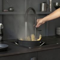 Quooker Fusion Round Kochendwasser-Küchenarmatur schwarz 3FRBLK
