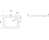 Vorschau: Laufen Platina Duschwanne 100x80cm ultraflach, Einbauhöhe 2,5cm