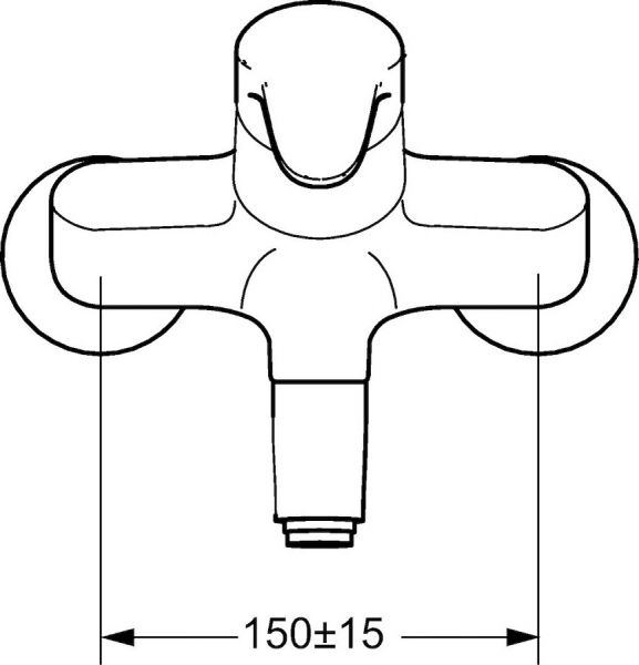 Hansa Hansamix Waschtisch-Einhand-Wandbatterie, Ausladung 235mm, schwenkbar, chrom