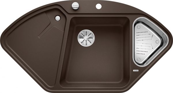 Blanco Blancodelta II-F Granitspüle SILGRANIT®, mit Ablauffernbedienung