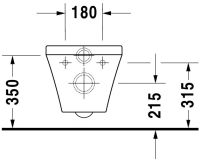 Vorschau: Duravit DuraStyle Wand-WC 48x37cm, eckig, weiß 2539090000