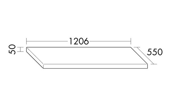 Burgbad Cube Konsolenplatte, 120,6cm WPDH120A0080