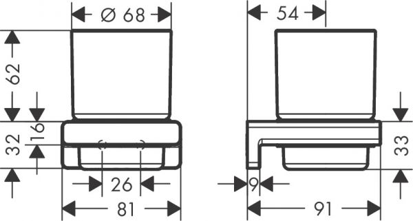 Hansgrohe AddStoris Zahnputzbecher, chrom 41749000_1