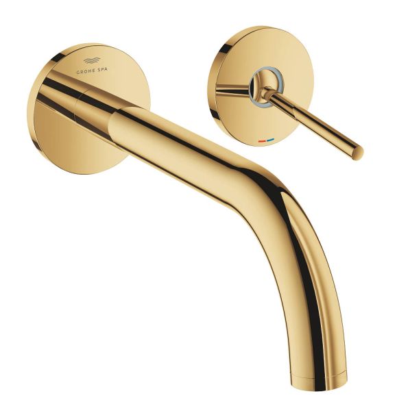 Grohe Atrio 2-Loch-Waschtischbatterie, Ausladung 221mm, wassersparend, cool sunrise 29406GL0