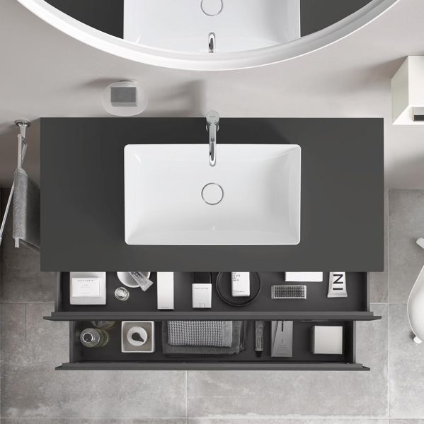 Duravit L-Cube Waschtischunterschrank 122x55cm mit 2 Schubladen für Aufsatzbecken