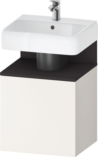 Duravit Qatego Waschtischunterschrank 49x42cm in weiß supermatt Antifingerprint, mit offenem Fach in graphit supermatt Antifingerprint QA4077