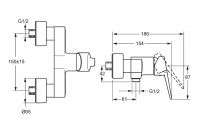 Vorschau: Hansa Hansatwen Einhand-Brause-Batterie, chrom