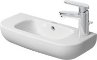 Vorschau: Duravit D-Code Handwaschbecken rechteckig 50x22cm, mit 1 Hahnloch rechts, mit Überlauf, weiß 0706500008