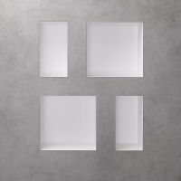 Vorschau: Hansgrohe XtraStoris Minimalistic Wandnische rahmenlos 300/300/100, weiß matt
