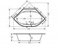 Vorschau: Polypex FAMILY Eckbadewanne 140x140cm