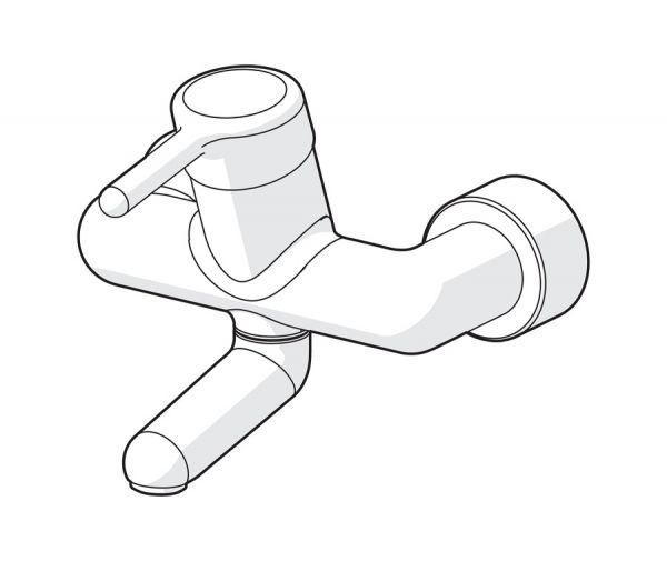 Hansa Hansamedipro Waschtisch-Einhand-Wandbatterie, 171mm, chrom