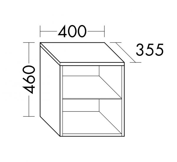 Burgbad Cube Regal, wandhängend, 40cm