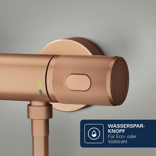 Grohe Precision Feel Thermostat-Brausebatterie mit ProGrip Rändelstruktur, warm sunset gebürstet