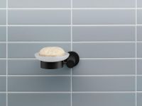Duravit D-Code Seifenschale, links, 0099174600 schwarz matt 