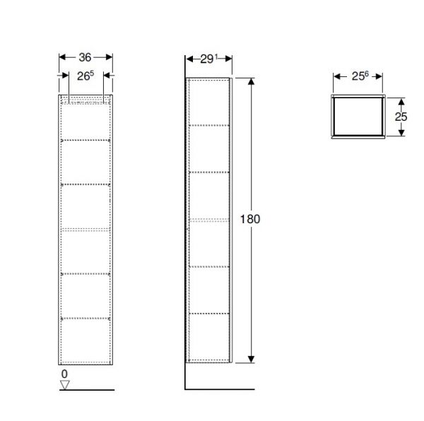 Geberit iCon Hochschrank mit 1 Tür, Breite 36cm_2