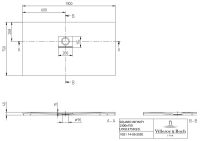 Vorschau: Villeroy&Boch Squaro Infinity Quaryl®-Duschwanne, Eckeinbau links gegen Wand, 130x75cm UDQ1375SQI2LV-1S