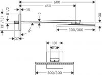 Vorschau: Axor ShowerSolutions Kopfbrause 300/300 1jet mit Brausearm