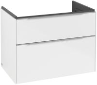 Vorschau: Villeroy&Boch Subway 3.0 Waschtischunterschrank mit 2 Auszügen, Breite 77,2cm brilliant white aluminium glänzend C574L0VE