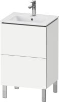 Duravit L-Cube Waschtischunterschrank bodenstehend 52x42cm mit 2 Schubladen für ME by Starck 233653 weiß matt LC667101818