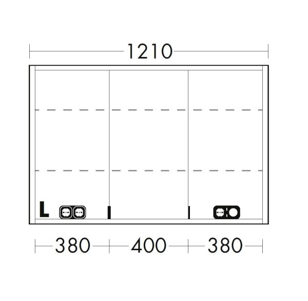 Burgbad rl20 Spiegelschrank 121x80cm mit Lichtrahmen