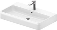 Vorschau: Duravit Qatego Aufsatz-Waschtisch 80x47cm, 1 Hahnloch, geschliffen, weiß 2382800027