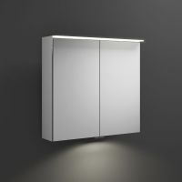 Vorschau: Burgbad Junit Spiegelschrank mit horizontaler LED-Beleuchtung, 2 Spiegeltüren, 70,6x67cm SPIZ070PN380