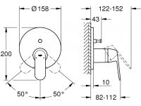 Vorschau: Grohe Eurosmart Cosmopolitan Einhand-Wannenbatterie, chrom