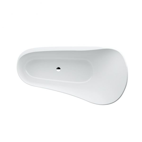 Laufen Palomba freistehende Badewanne mit Whirlsystem, 180x90cm, weiß