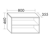 Vorschau: Burgbad Cube Regal, wandhängend, 80cm