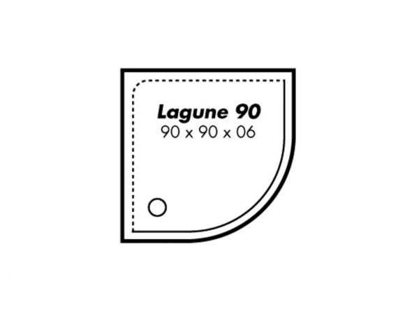 Polypex LAGUNE 90 Viertelkreis-Duschwanne 90x90x6cm