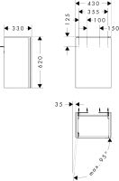 Vorschau: hansgrohe Xilesa E Unterschrank 43x33cm für Handwaschbecken