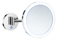 Vorschau: Smedbo Outline runder Kosmetikspiegel mit LED- Beleuchtung Dual Light, Direktanschluss, chrom FK486H