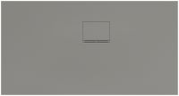 Vorschau: Villeroy&Boch Squaro Infinity Quaryl®-Duschwanne, Eckeinbau rechts gegen Wand, 130x70cm, grey, UDQ1370SQI2RV-3S