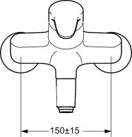 Vorschau: Hansa Hansamix Waschtisch-Einhand-Wandbatterie, Ausladung 235mm, schwenkbar, chrom