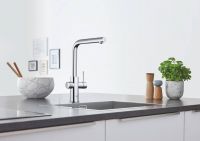 Vorschau: GROHE Blue Home Starter Kit, Küchenarmatur mit ausziehbarerem L-Auslauf chrom 31539000 Küche