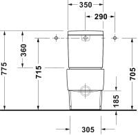 Vorschau: Duravit Balcoon Stand WC für Kombination, clay terra matt