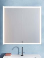 Burgbad rl20 Spiegelschrank 81x80cm mit Klarglas Lichtrahmen, Wandeinbau SPVN080F6947