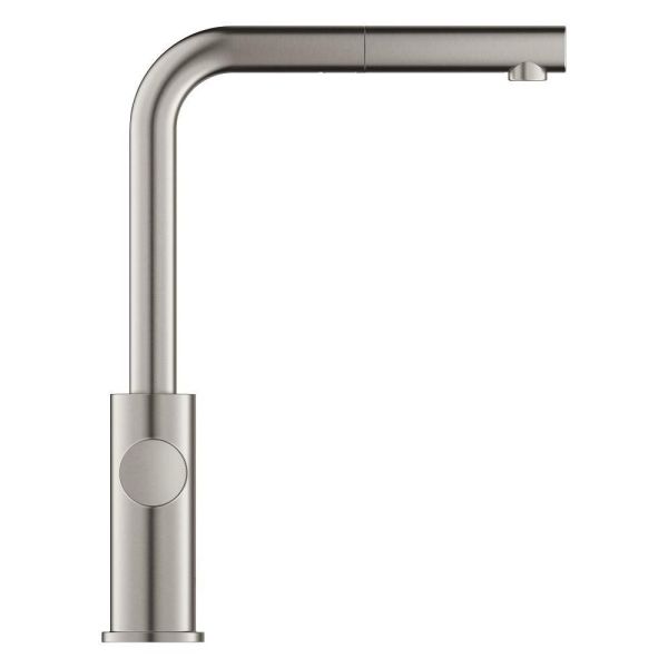 Grohe Blue 2.0 5-in-1-Armatur, L-Auslauf, ausziehbar, supersteel