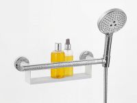 Hansgrohe Unica Haltegriff Comfort mit Ablage und Brausehalter, weiß/chrom 26328400