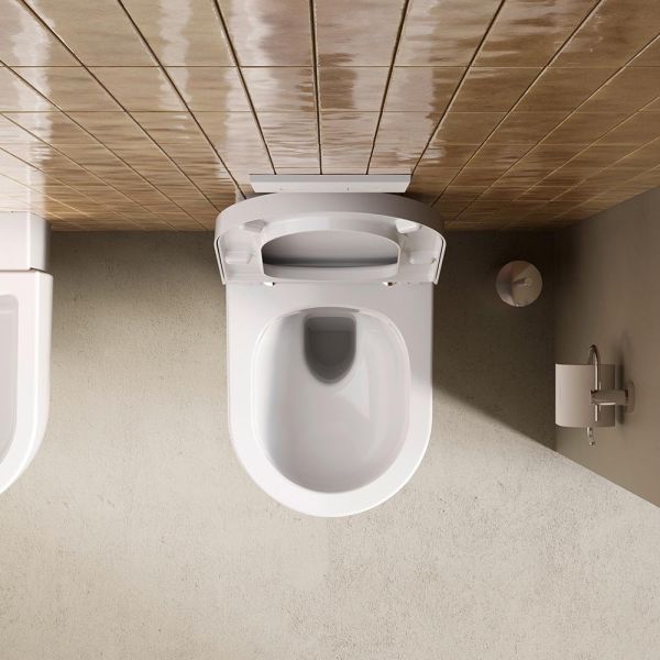 Duravit Balcoon Wand-WC 37x54cm, spülrandlos, DuraShield, weiß