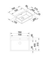 Vorschau: Blanco Claron 700-IF/A Edelstahlspüle mit Ablauffernbedienung PushControl®, edelstahl