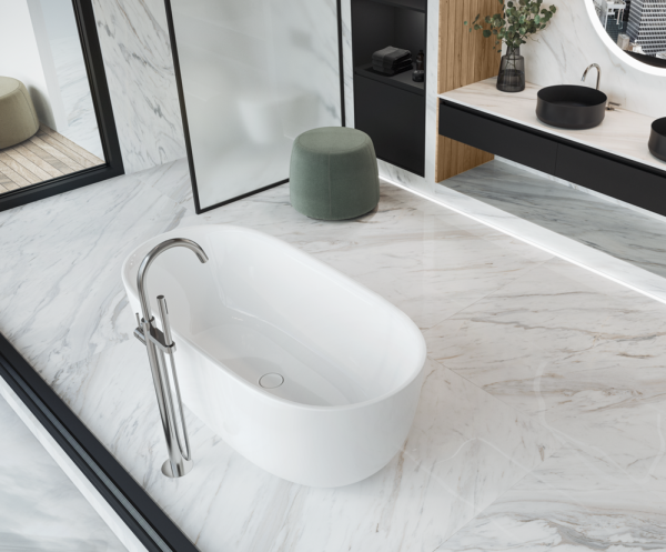 Kaldewei Meisterstück Oyo Duo Badewanne freistehend 163x77cm Mod. 1050-4034, mit Überlauf